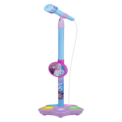Disney Frozen Auxiliary Star Karaoke Microphone Stand with Colourful Lights