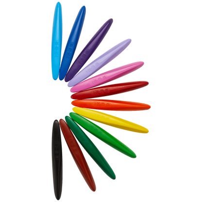 Frozen 12 Plastic Crayons Twin tip Triangular Multi
