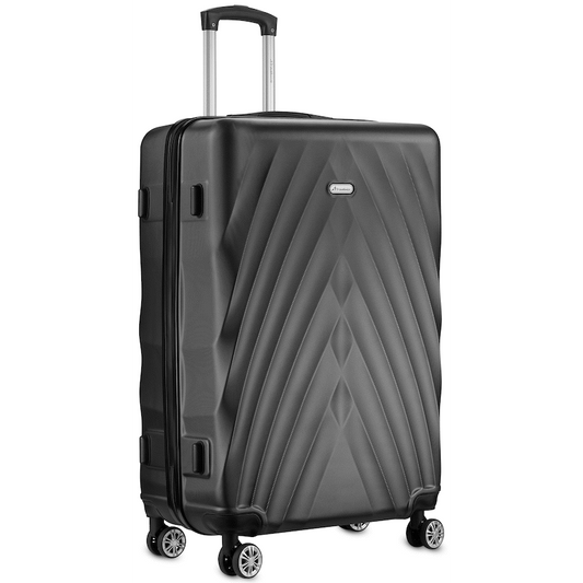 Travelwize Terra ABS 55cm 4-Wheel Spinner Luggage - Black