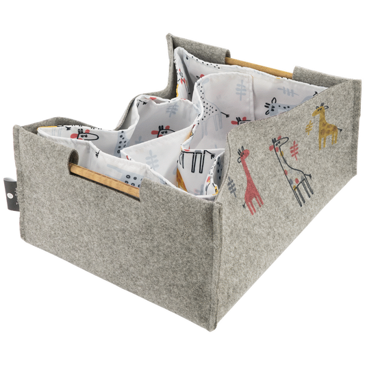 Totes Babe Giraffe Nursery Caddy Grey