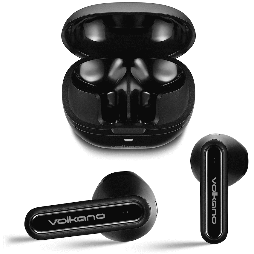 Volkano QuietFit - TWS Earphones with ANC & ENC- Black
