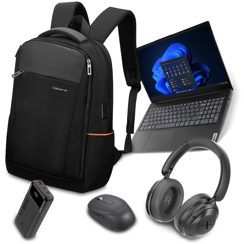 Lenovo Laptop 82YU010NSA - V15 AMD Ryzen 3 8/256 Bag+Mouse+Headphone+PB