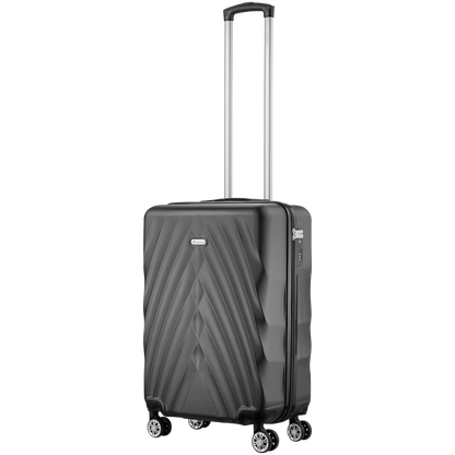 Travelwize Terra ABS 55cm 4-Wheel Spinner Luggage - Black