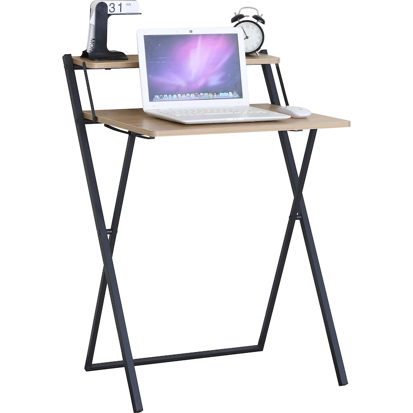 Everfurn Lira Folding Desk - Oak