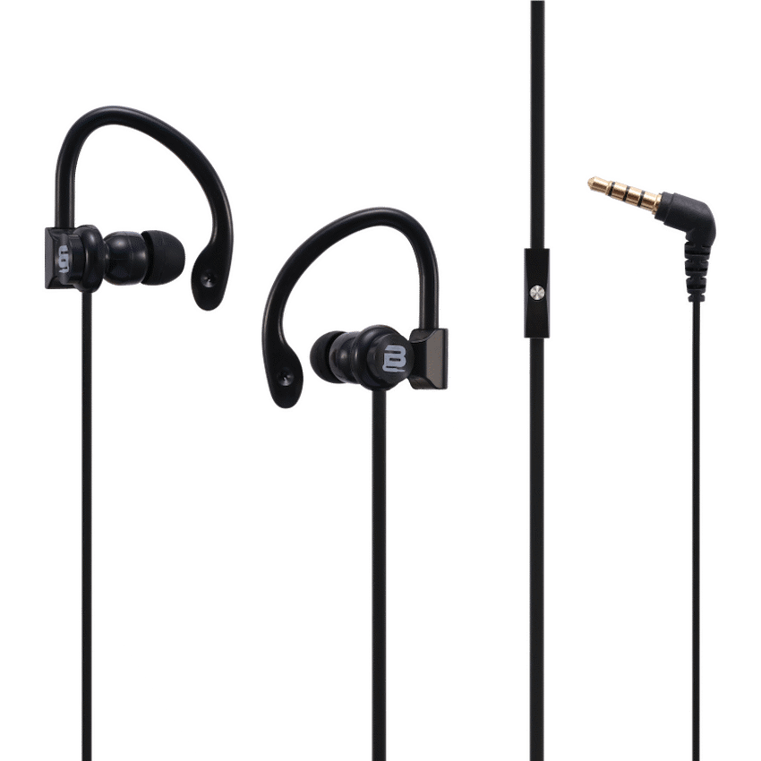 Bounce Break Series Hook-On Earphones - Black