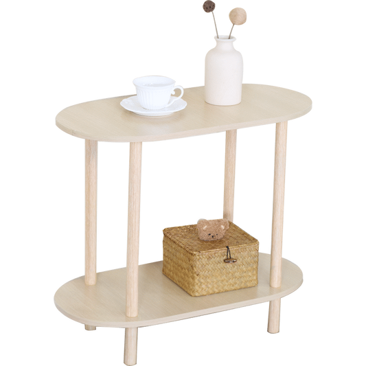 Everfurn Nova 2 Tier Side Table - Oak