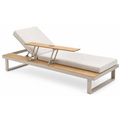 Archer Aluminum Lounger With side table