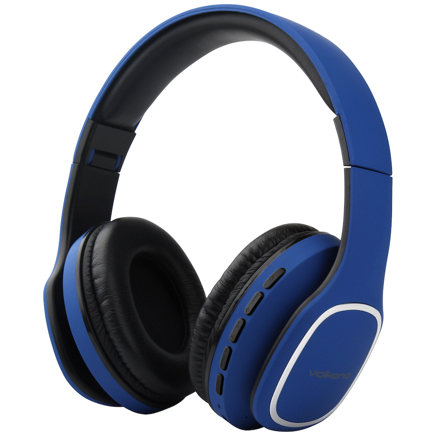 Volkano Phonic Series Bluetooth Full Size Headphones - Blue
