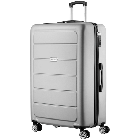 Travelwize Maple ABS 85cm 4-Wheel Spinner Luggage - Silver