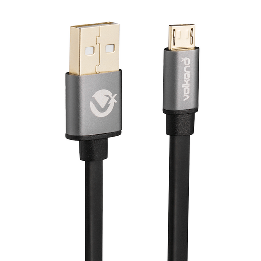 VolkanoX Couple Series Micro USB Premium Twin Pack 3m Charge/Data Cable - Black