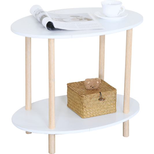 Everfurn Ella  2 Tier Side Table - White