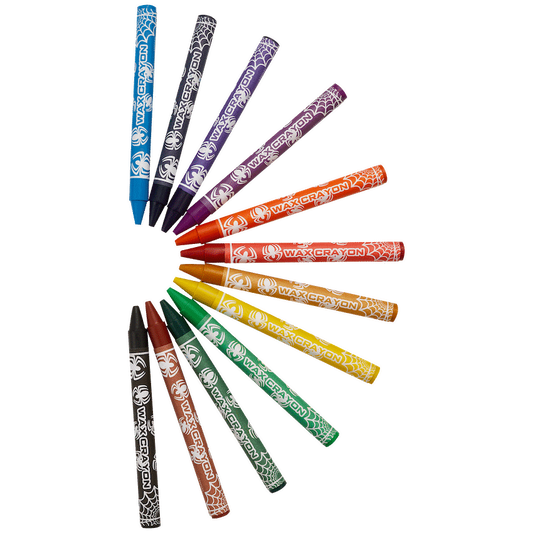 Spiderman 12 Wax Crayons Multi