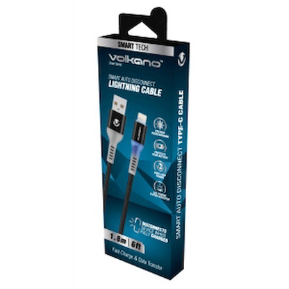 Volkano Smart Series Auto Disconnect Lightning Cable, 1.8m