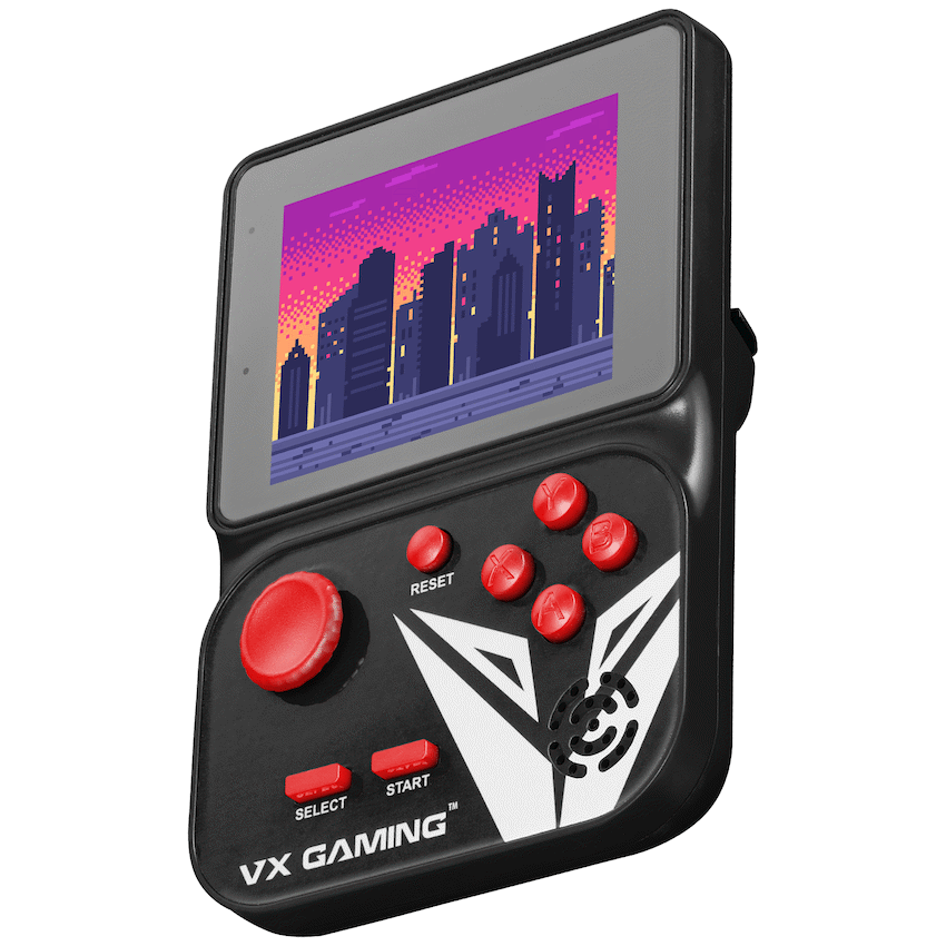 VX Gaming Nostalgia Series Handheld Retro Game Station with 4gb Micro SD - Black