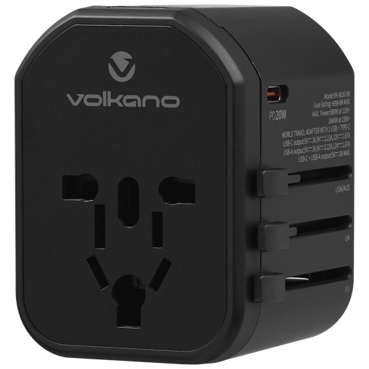 Volkano Worldwide Series Travel Adapter PD 25w + QC