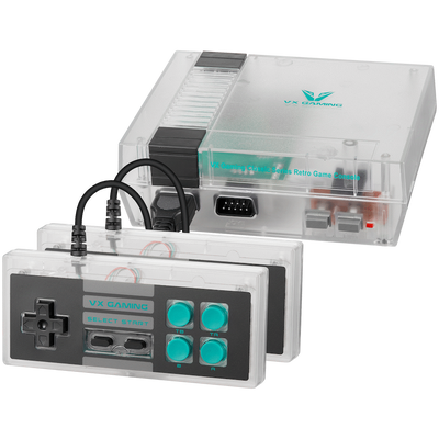 VX Gaming Classic 2.0 Series Game Station with 2 Controllers - Clear