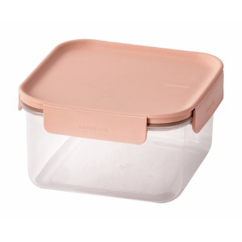 LocknLock Classic Plus sq 1.25lt pink ( Order in Qty of 3)