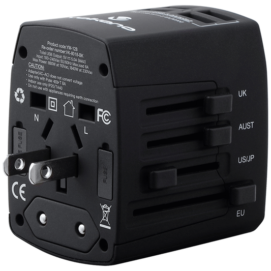 Volkano Worldwide Series travel adaptor plug with 4 USB charge ports