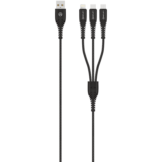 Amplify Linked Series 3-in-1 Charging Cable - Black