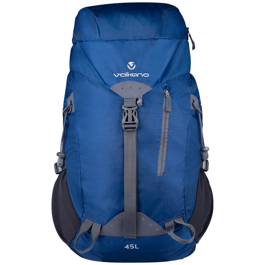 Volkano Glacier 45L Hiking Backpack Blue