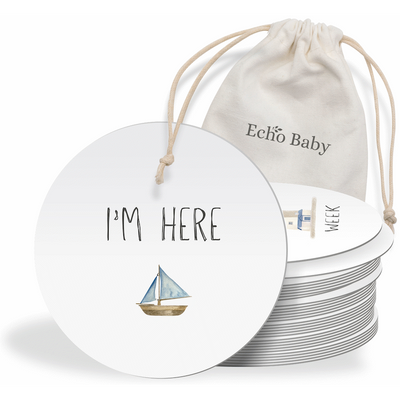 Echo Baby Milestone Cards - Nautical