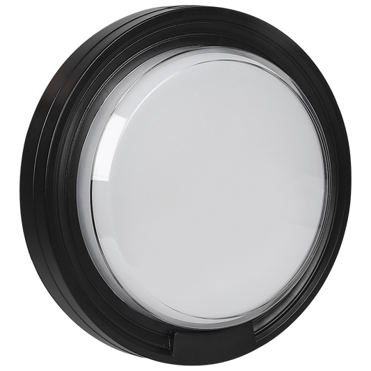 Ellies Cresent Series AC 24W Round LED Bulkhead - PC - BK