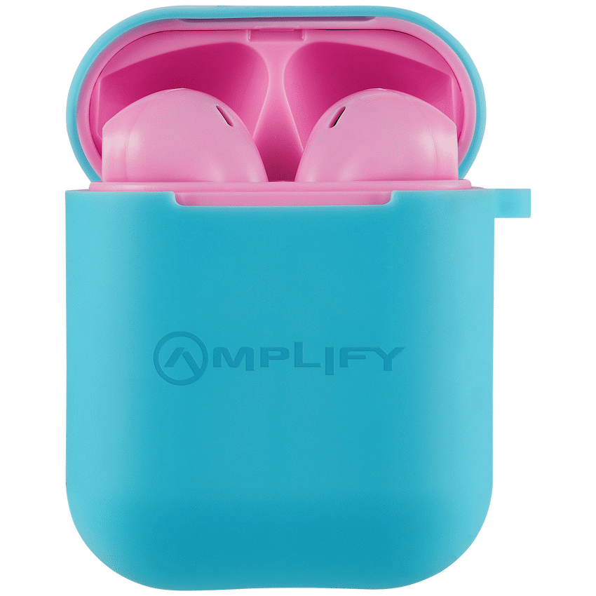 Amplify Buds Series True Wireless Earphones with Silicone Accessories - Pink/Blue