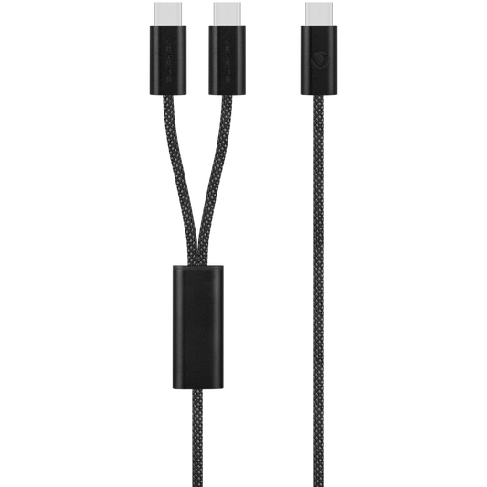 Volkano Weave Series USB C to 2 USB C 100W 1.5m
