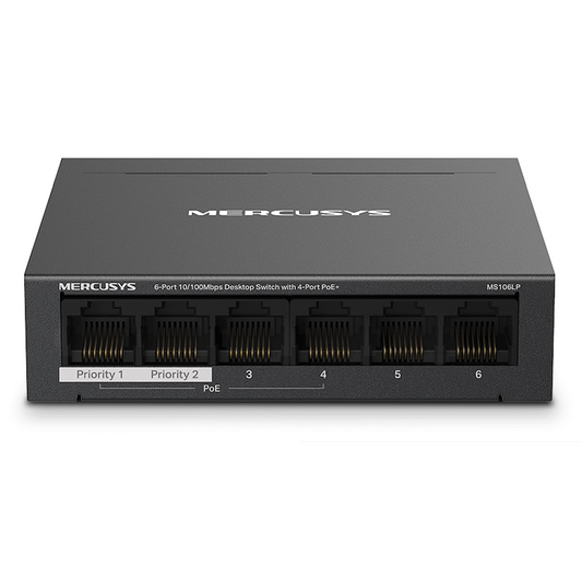 TP-Link Mercusys MS106LP 6-Port 10/100Mbps Desktop Switch with 4-Port PoE+