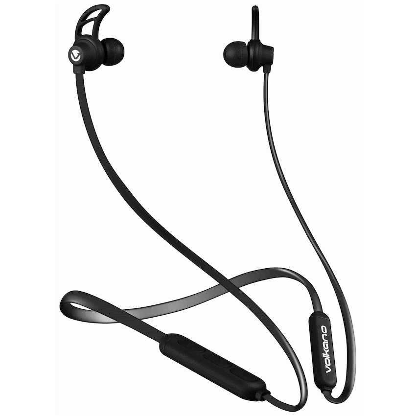 Volkano Marathon Series Bluetooth Earphones with Neckband - Black