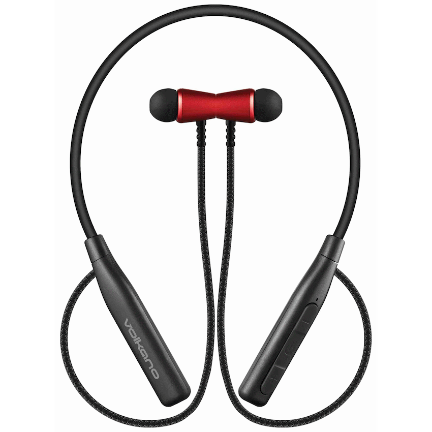 Volkano Aeon+ Series Bluetooth Earphones with Neckband - Red