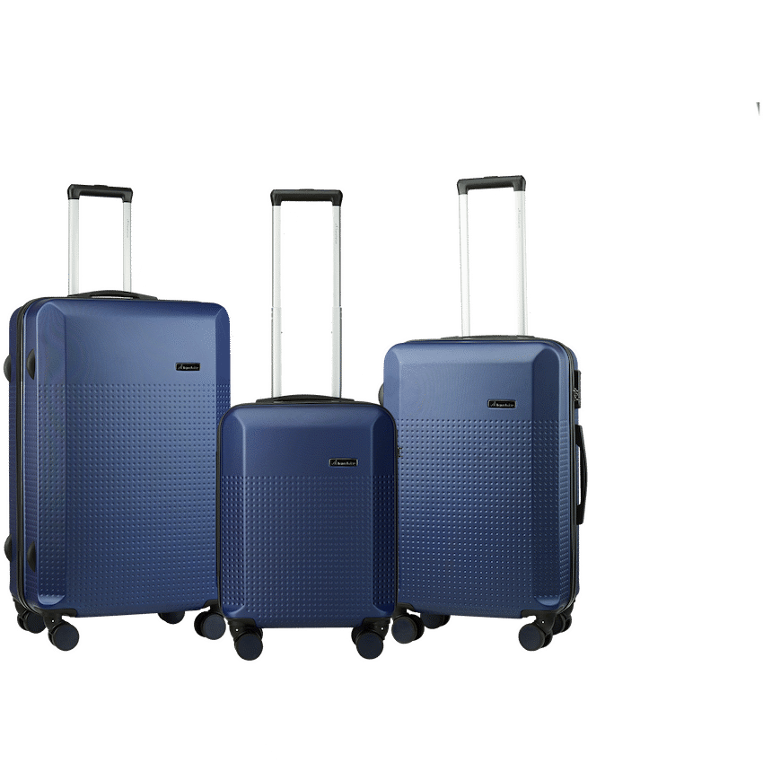 Travelwize Cyclone 3-Pc ABS Luggage Set. Navy.