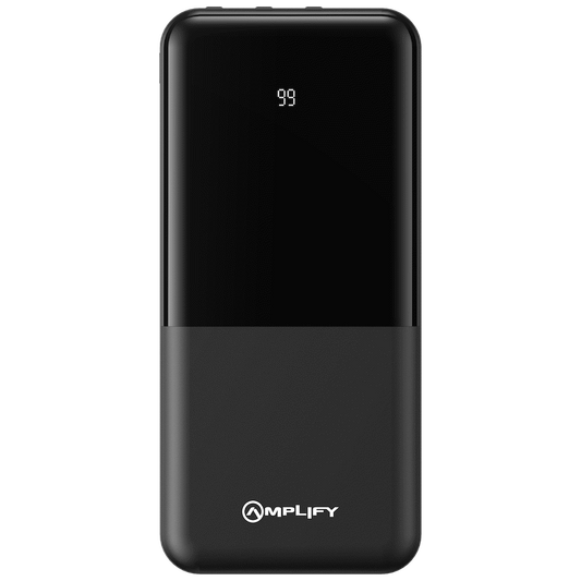 Amplify 10000mAh Power Bank with Integrated Cables - Black