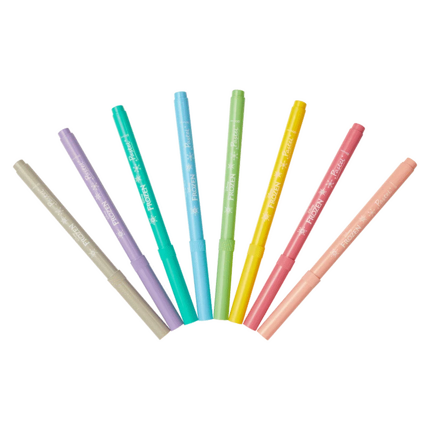Frozen 8 Pastel Colour Fibre Markers Multi