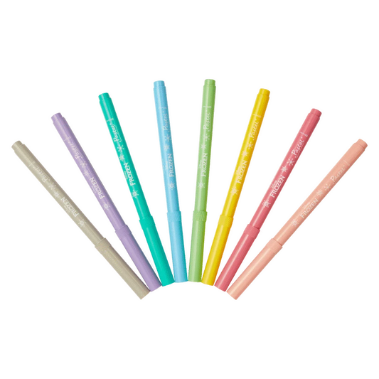 Frozen 8 Pastel Colour Fibre Markers Multi
