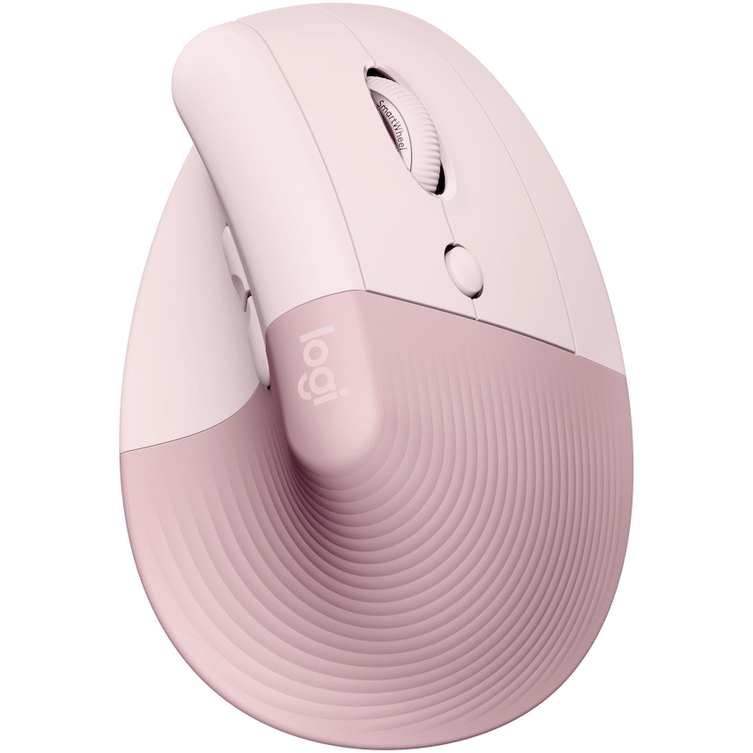Logitech(R) Lift Vertical Ergonomic Mouse - Rose/Dark Rose