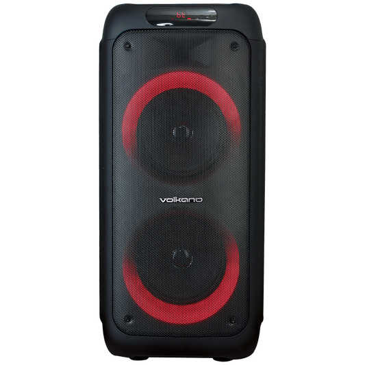 Volkano Helios Series Dual 8" Party Speaker with Microphone & Light Effects