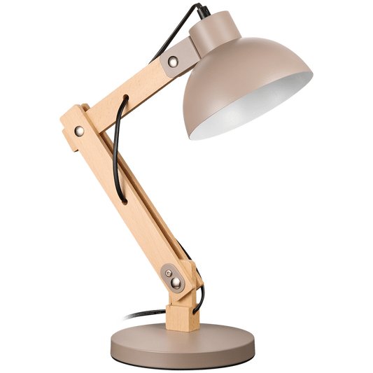 Switched Tova Series Wood Desk Lamp - Milk Tea