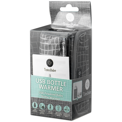 Totes Babe Wavy Series USB Bottle Warmer - Grey