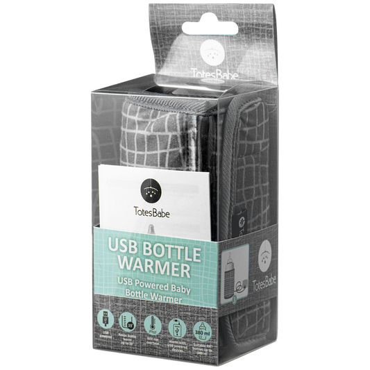 Totes Babe Wavy Series USB Bottle Warmer - Grey
