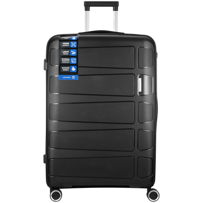 Travelwize Tourer PP 75cm 4-wheel Spinner Luggage Black