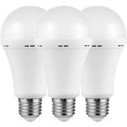 Switched 5w A60 Rechargeable E27 LED Light Bulb WW - 3 Pack