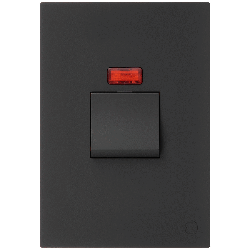 Ellies 32A 2 Pole Isolator Switch with Light 2x4 (60mmx100mm) -BK