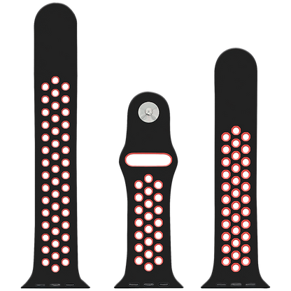 Volkano Smart Watch Band - Sport Silicone - iWatch 42mm - Black and Red S/L
