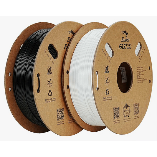 Creality Ender Fast PLA Filament Value Pack of 2 - White + Black