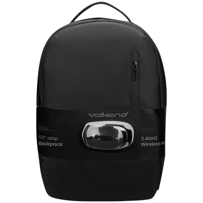 Volkano Focus Series 15.6" Laptop Backpack and Wireless Mouse