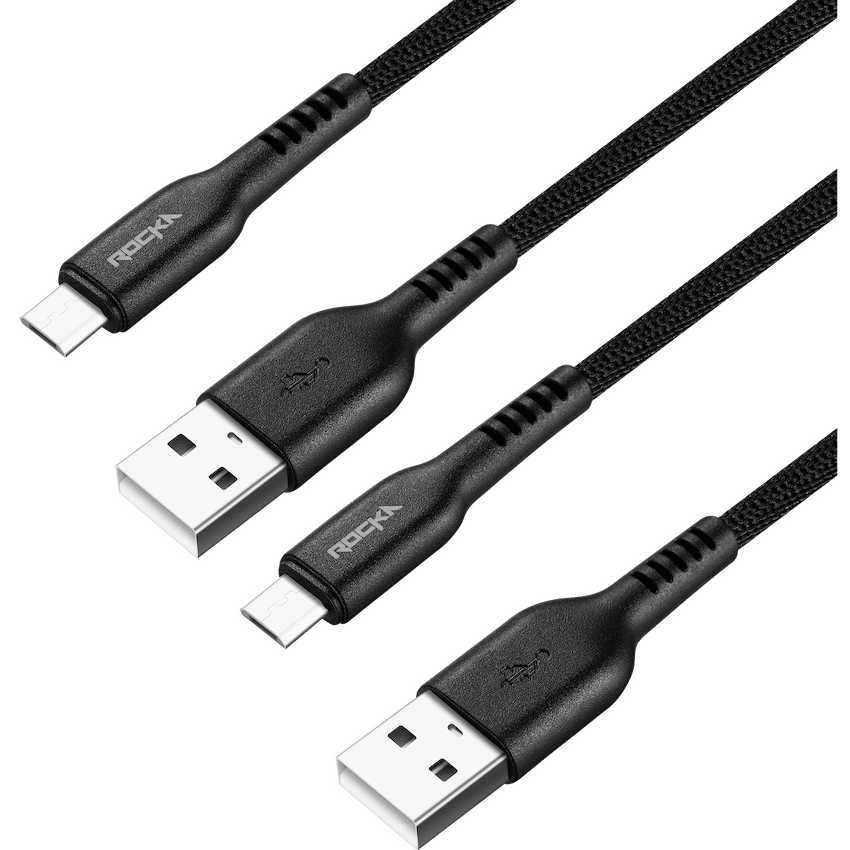 Rocka Quadro Series Micro USB 4 Cable Pack - Black