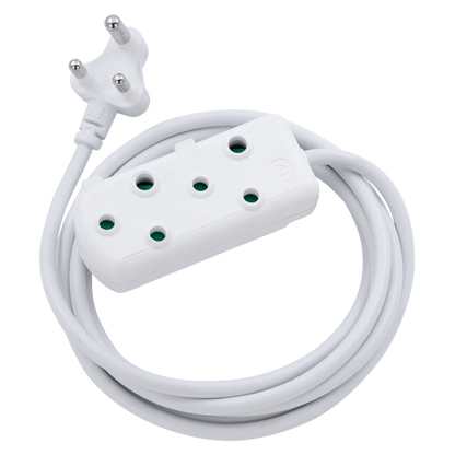 Switched Heavy-Duty Side-by-Side (SBS) Extension Leads 10m - WT