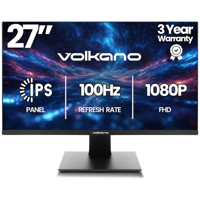 Volkano 27-inch Full HD IPS Monitor with HDMI/VGA, 100 Hz