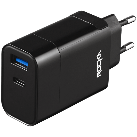 Rocka Rapid Series QC3.0 + PD Wall Charger, 18w, with Cable